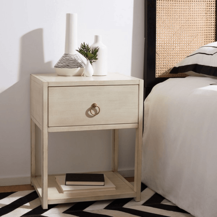 One Drawer Nightstand in Antique White - Nightstands & Chests - The Well Appointed House