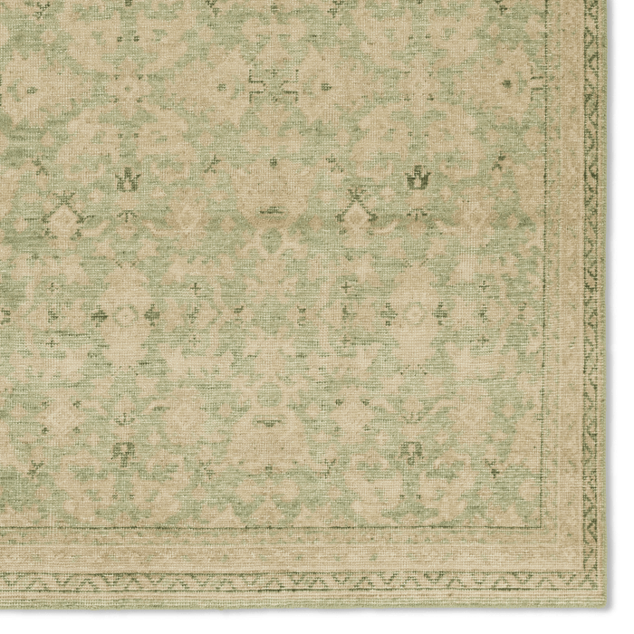 Onessa Green & Tan Hand Knotted Wool Area Rug - Available in a Variety of Sizes - Rugs - The Well Appointed House