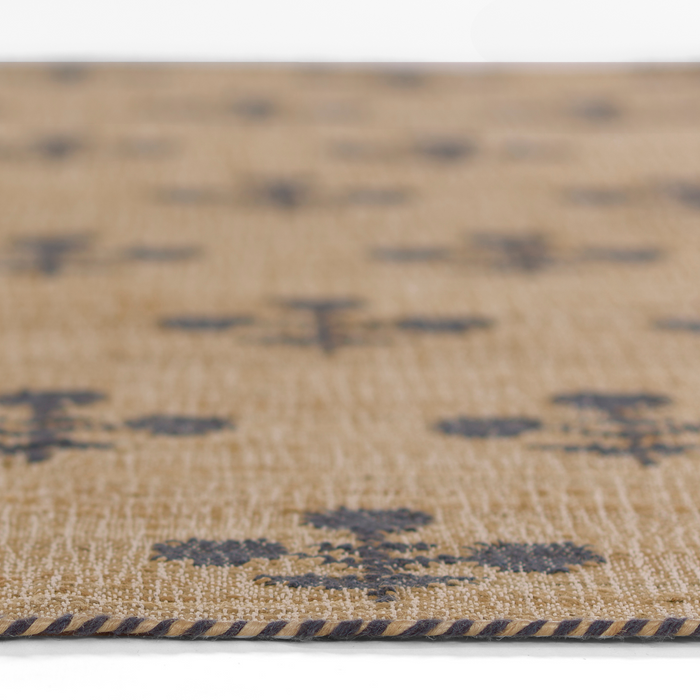 Orchard Bloom Blue Hand Woven Wool and Jute Area Rug - The Well Appointed House
