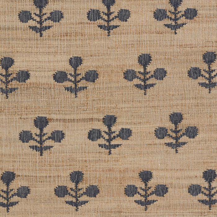 Orchard Bloom Blue Hand Woven Wool and Jute Area Rug - The Well Appointed House