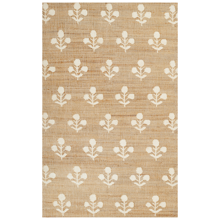 Orchard Bloom Natural Hand Woven Wool and Jute Area Rug - The Well Appointed House