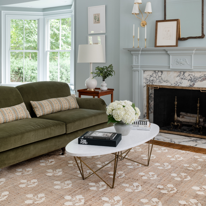 Orchard Bloom Natural Hand Woven Wool and Jute Area Rug - The Well Appointed House