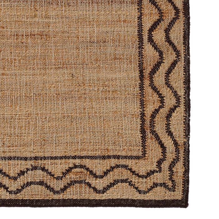 Orchard Ripple Brown Hand Woven Wool and Jute Area Rug - The Well Appointed House