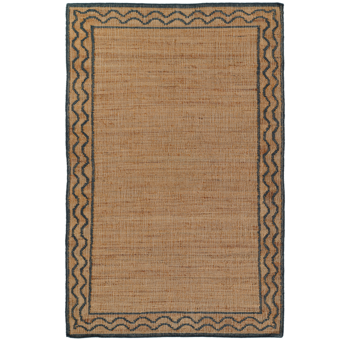 Orchard Ripple Slate Hand Woven Wool and Jute Area Rug - The Well Appointed House