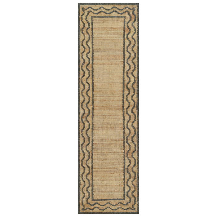 Orchard Ripple Slate Hand Woven Wool and Jute Area Rug - The Well Appointed House