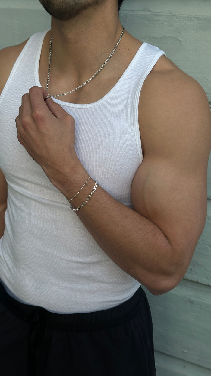 The Oren twisted rope chain necklace, designed by Beads by Tara