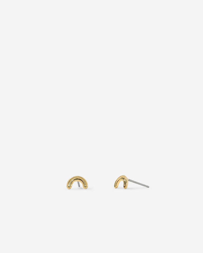 Overcome Earrings showcase in 14k gold finish