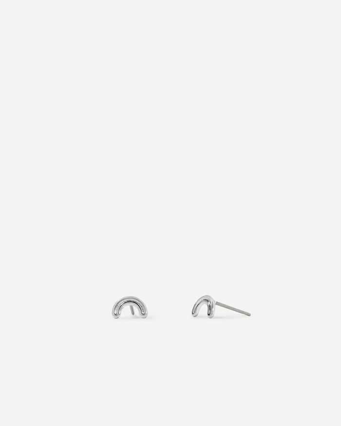 Overcome Earrings in silver finish