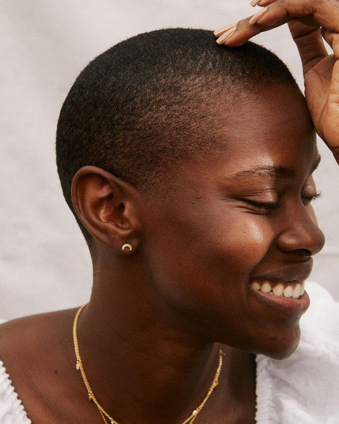 Bryan Anthonys Overcome Gold Rainbow Earrings On Model