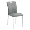 Pagan - Side Chair (Set of 2) - Gray Synthetic Leather & Chrome