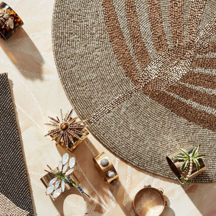 Palm Tree Napkin Rings, Set of Two - The Well Appointed House