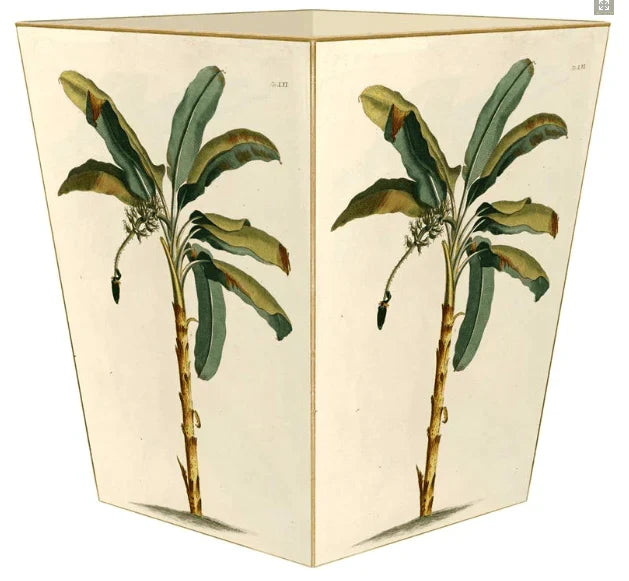 Palm Trees Wastebasket and Optional Tissue Box Cover - Wastebasket Sets - The Well Appointed House
