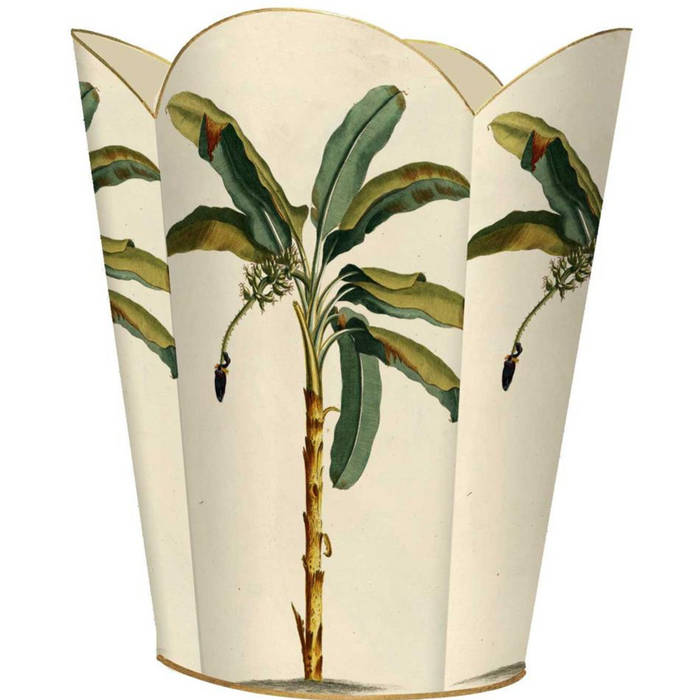 Palm Trees Wastebasket and Optional Tissue Box Cover - Wastebasket Sets - The Well Appointed House