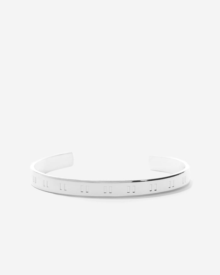 Bryan Anthonys Pause Engraved Cuff Outside Silver