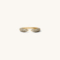 Detail view of the gold Pavé Claw ring on a white background