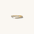 Detail view of the gold Pavé Wrap ring on a white background