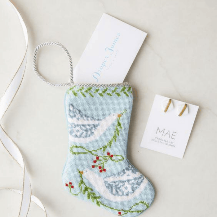 Peace on Earth- Blue Stocking - Christmas Stockings - The Well Appointed House