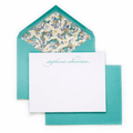 Peacock Personalized Beveled Notes - D2 - Stationery - The Well Appointed House