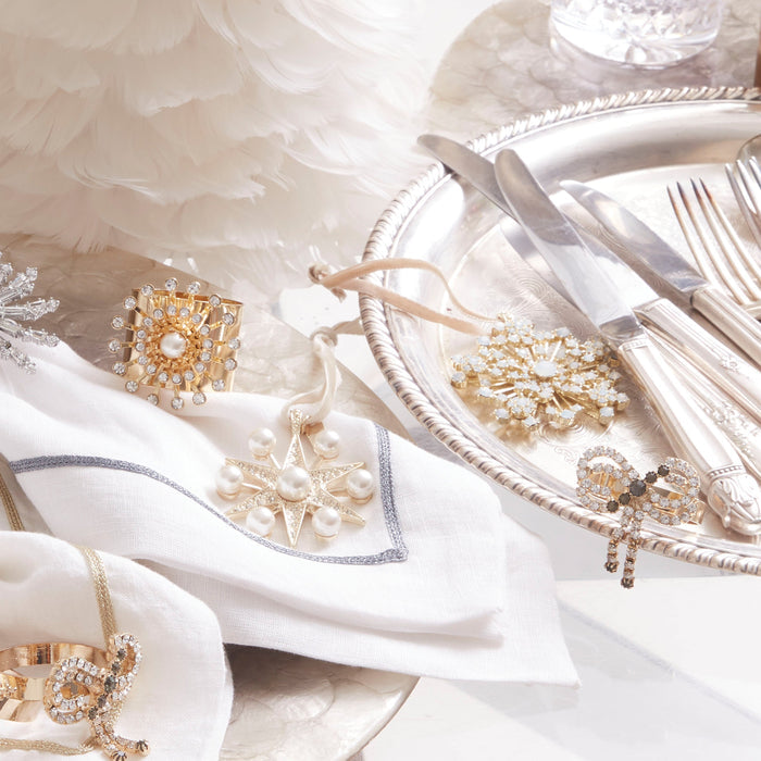 Pearl Star Napkin Rings - The Well Appointed House
