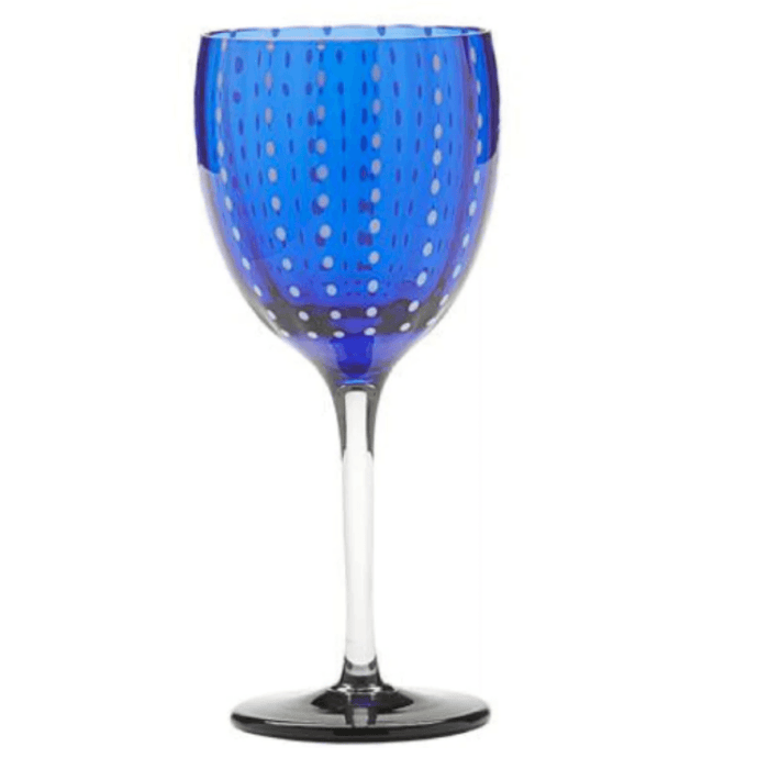 Set of Two Perle Colored Glass Wine Goblets - Drinkware - The Well Appointed House