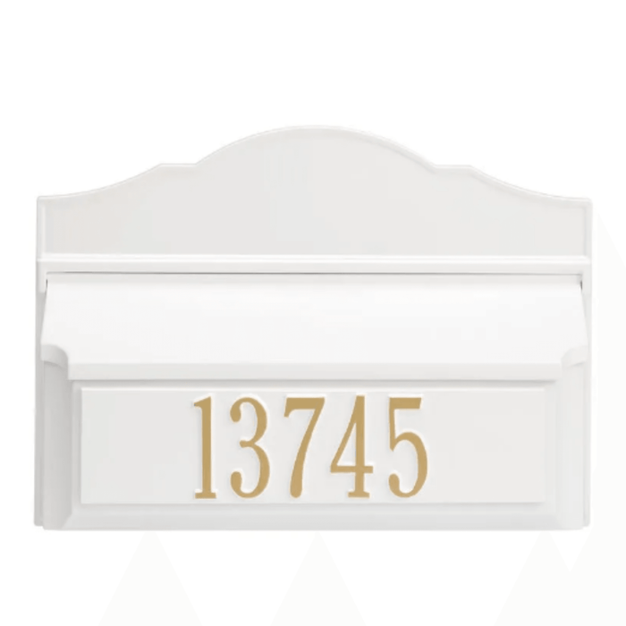 Personalized Colonial Wall Mailbox With Address – Available in Multiple Finishes - Address Signs & Mailboxes - The Well Appointed House