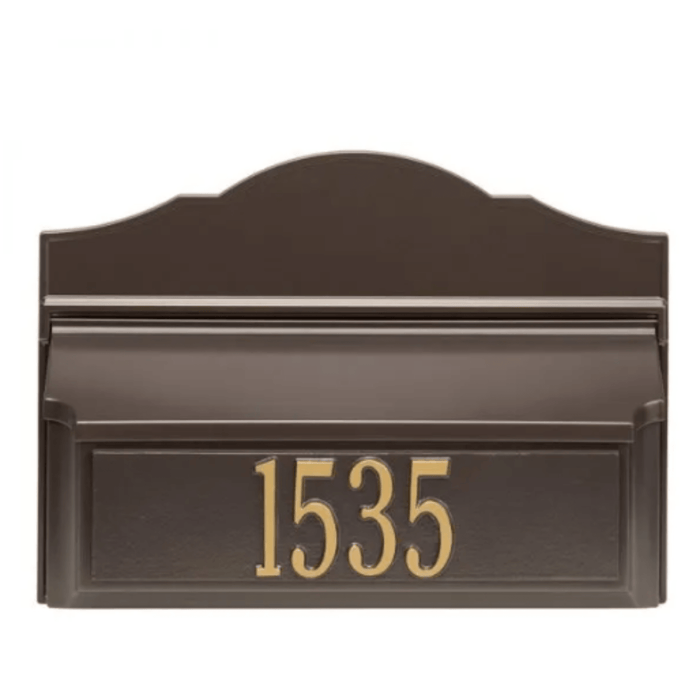 Personalized Colonial Wall Mailbox With Address – Available in Multiple Finishes - Address Signs & Mailboxes - The Well Appointed House