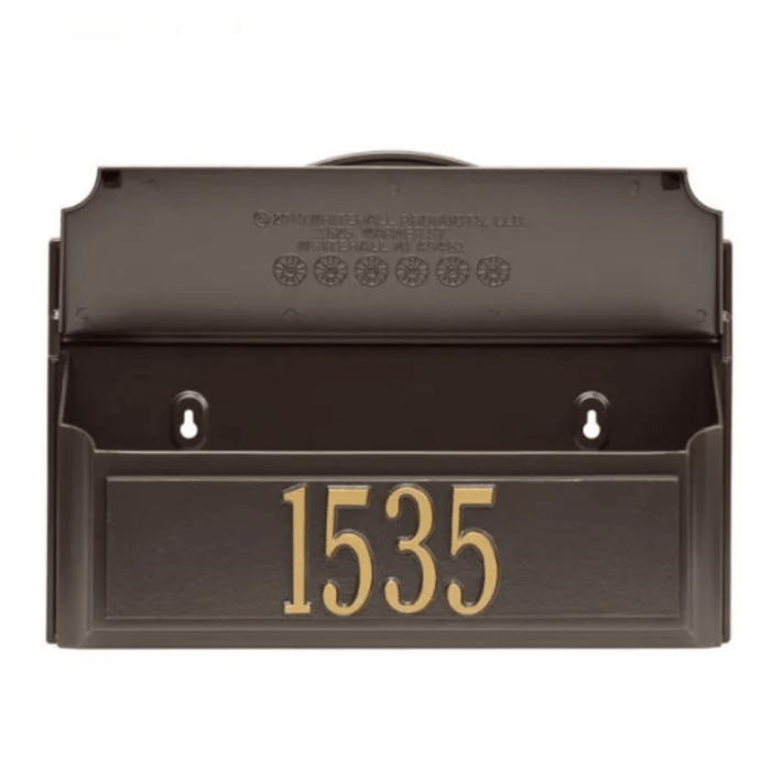 Personalized Colonial Wall Mailbox With Address – Available in Multiple Finishes - Address Signs & Mailboxes - The Well Appointed House