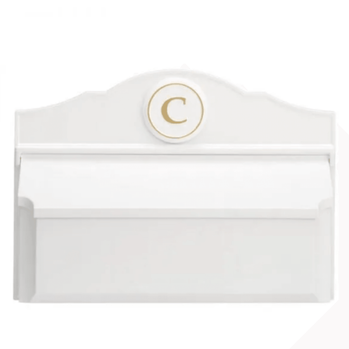 Personalized Colonial Wall Mailbox With Monogram – Available in Multiple Finishes - Address Signs & Mailboxes - The Well Appointed House
