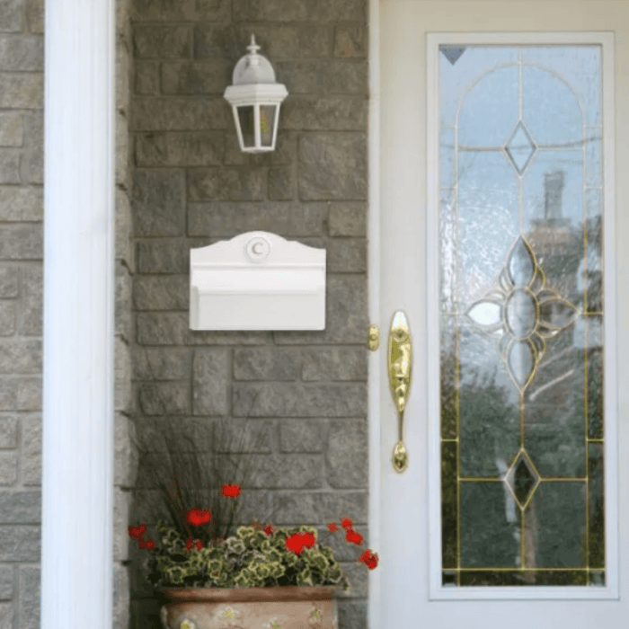 Personalized Colonial Wall Mailbox With Monogram – Available in Multiple Finishes - Address Signs & Mailboxes - The Well Appointed House