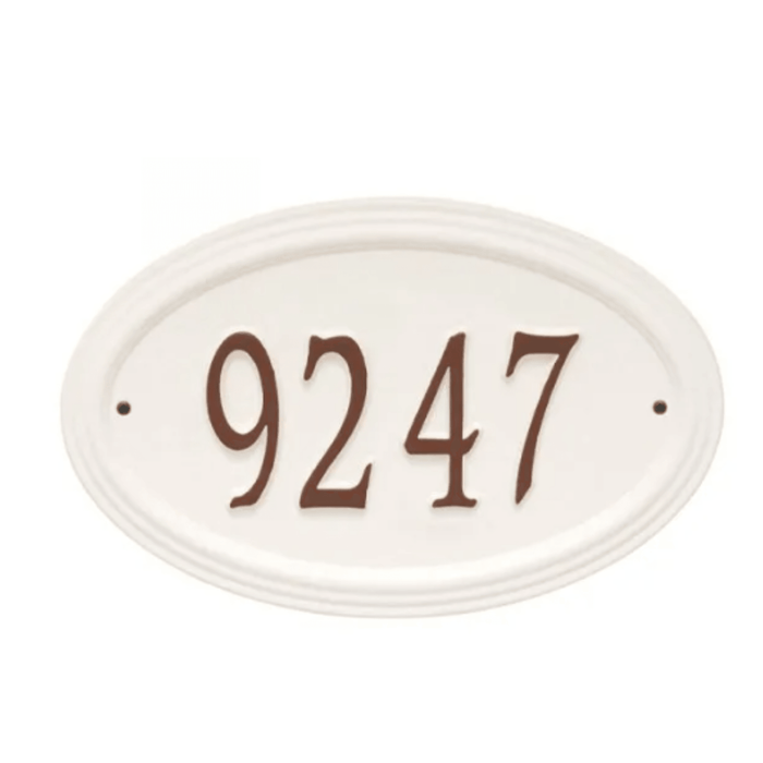 Personalized One Line Concord Estate Oval Address Wall Plaque – Available in Multiple Finishes - Address Signs & Mailboxes - The Well Appointed House