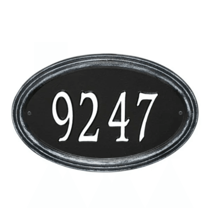 Personalized One Line Concord Estate Oval Address Wall Plaque – Available in Multiple Finishes - Address Signs & Mailboxes - The Well Appointed House
