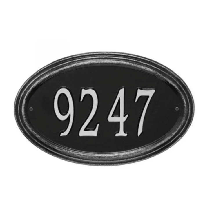 Personalized One Line Concord Estate Oval Address Wall Plaque – Available in Multiple Finishes - Address Signs & Mailboxes - The Well Appointed House