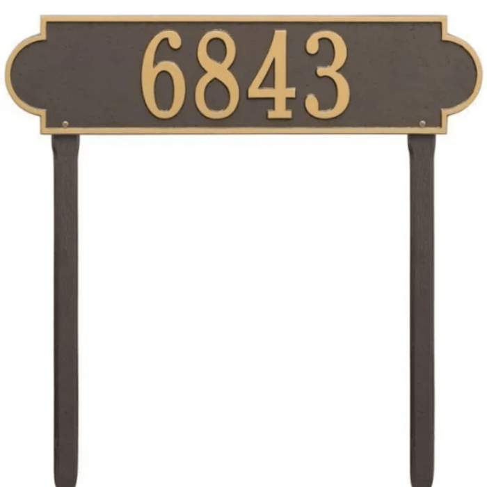 Personalized One Line Estate Address Lawn Plaque – Available in Multiple Finishes - Address Signs & Mailboxes - The Well Appointed House