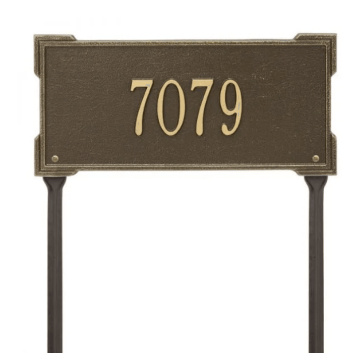 Personalized One Line Richmond Standard Address Lawn Plaque – Available in Multiple Finishes - Address Signs & Mailboxes - The Well Appointed House