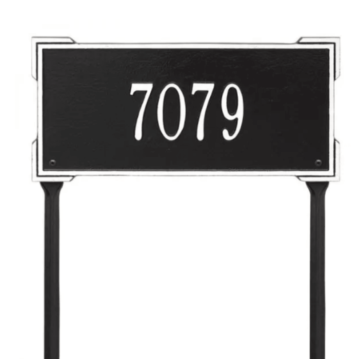 Personalized One Line Richmond Standard Address Lawn Plaque – Available in Multiple Finishes - Address Signs & Mailboxes - The Well Appointed House