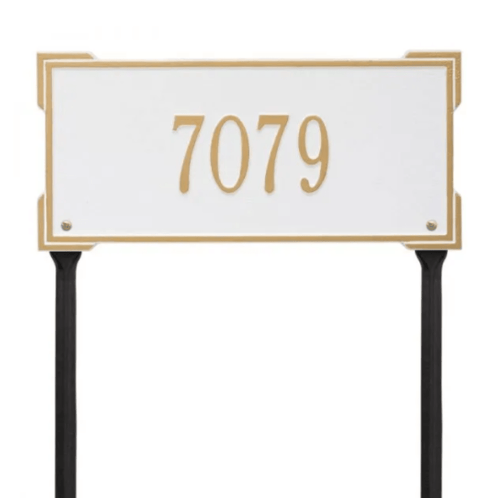 Personalized One Line Richmond Standard Address Lawn Plaque – Available in Multiple Finishes - Address Signs & Mailboxes - The Well Appointed House