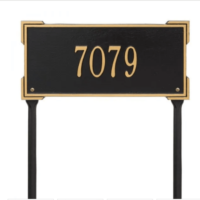 Personalized One Line Richmond Standard Address Lawn Plaque – Available in Multiple Finishes - Address Signs & Mailboxes - The Well Appointed House