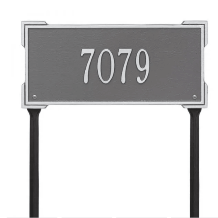 Personalized One Line Richmond Standard Address Lawn Plaque – Available in Multiple Finishes - Address Signs & Mailboxes - The Well Appointed House
