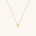 Peyton necklace in 14k gold fill with a modern square pendant
