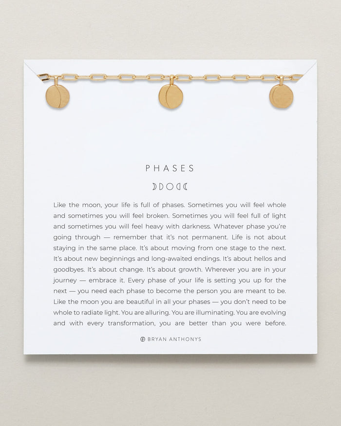 Close-up of Phases Choker in 14k gold finish