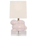 Pink Bunny Porcelain Table Lamp with Shade - Table Lamps - The Well Appointed House