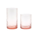 Pink Crocodile Texture Hand Blown Glasses - Drinkware - The Well Appointed House