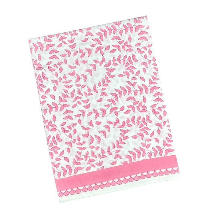 Pink Leaves Tablecloth