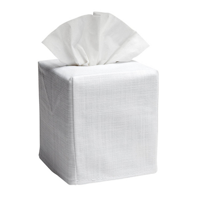 Pink Potted Primrose Embroidered Tissue Box Cover - The Well Appointed House