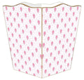 Pink Provincial Print Wastebasket and Optional Tissue Box Cover - Wastebasket Sets - The Well Appointed House