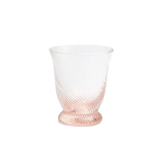 Pink Twisted Bell Shaped Blown Glass Tumbler - Drinkware - The Well Appointed House