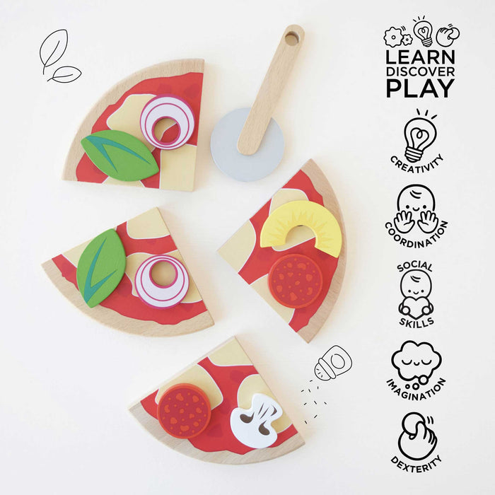 Pizza & Toppings with Slice Cutter - The Well Appointed House