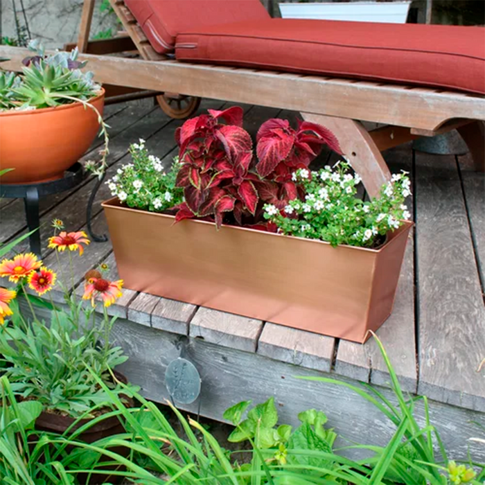 Plain Copper Flower Boxes - The Well Appointed House