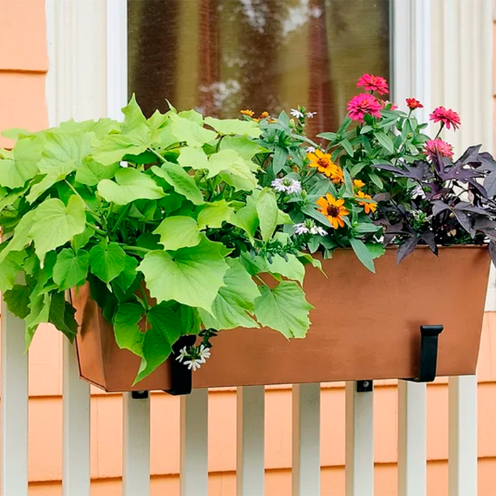 Plain Copper Flower Boxes - The Well Appointed House