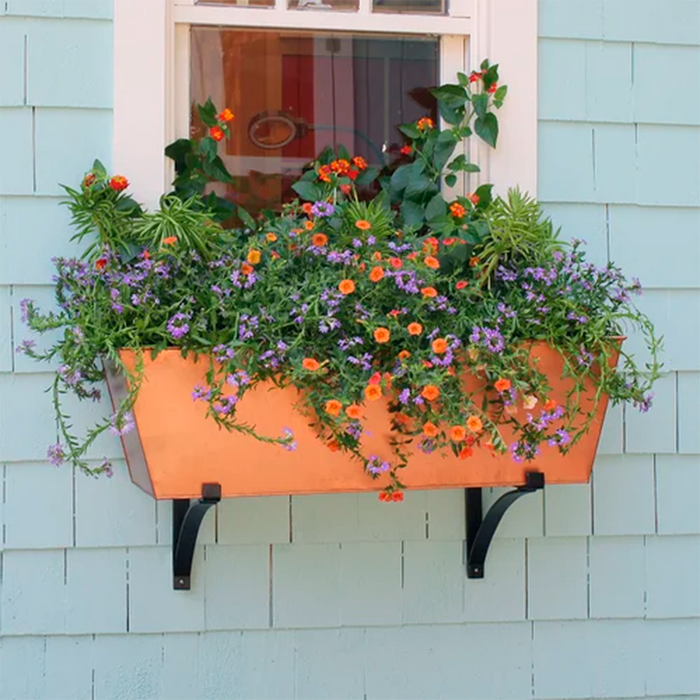 Plain Copper Flower Boxes - The Well Appointed House